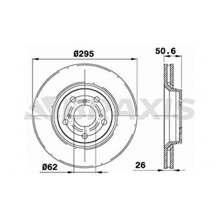 Toyota On Fren Diski (aynası) Havalı Toyota Avensis 2009-> Verso 2010-> (295x5) - Braxıs Ae0258