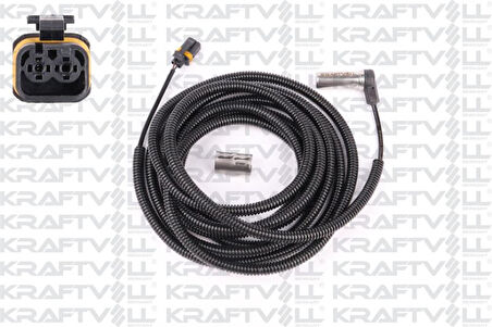 Man Truck Abs Sensörü Ön Sol Kampana Tip ( 3900 MM )b Tipi Siyah Fis( Spiral Korumalı ) Man Tga 00> Tgx Tgs 07 - Kraftvoll 05090578