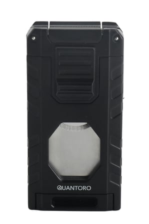 Quantoro Üç Torch Pürmüz Easy S/İğneli/Delicili Siyah Metal Puro Çakmağı - TRZ1169