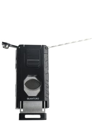 Quantoro Üç Torch Pürmüz Easy S/İğneli/Delicili Siyah Metal Puro Çakmağı - TRZ1169