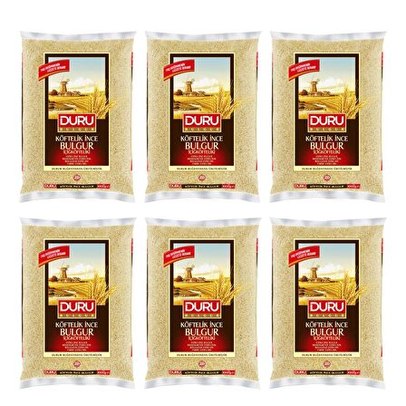 Duru Çiğ Köftelik İnce Bulgur 1 kg x 6 Adet