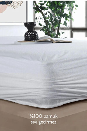 %100 Pamuk Kumaş Su Sıvı Geçirmez Yatak Koruyucu Alez