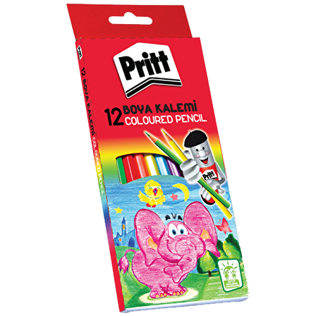 Pritt Kuru Boya Karton Kutu Tam Boy 12 Renk