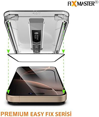 Menashop iPhone 16 Pro Max İle Uyumlu Hayalet (Privacy) Temperli Cam, Easy Fix Kolay Kurulum Serisi Yüksek Kaliteli Ekran Koruyucu