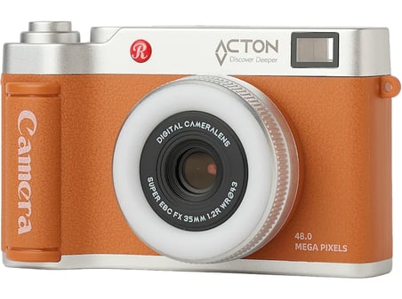 ACTON Focus Flex  Digital 4K 18X Zoom 48 MP Flaşlı Vlog Kamera Fotoğraf Makinesi  Kahverengi