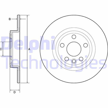 Land Rover Fren Diski Arka Kaplamalı Discovery Sport 15> / Jaguar Xf II X260 15> Xe X760 15> E-Pace X540 17> - Delphi Bg4930c