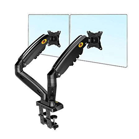 North Bayou F160 17-27'' Amortisörlü Çift Kol Lcd - Led Monitör Tutucu Askı Aparatı