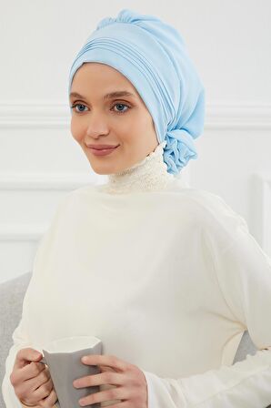 Pileli Tasarım Şifon Hazır Türban,HT-31,HT-31
