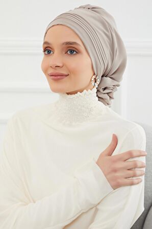 Pileli Tasarım Şifon Hazır Türban,HT-31,HT-31