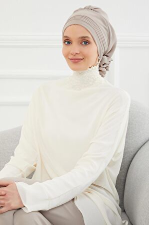 Pileli Tasarım Şifon Hazır Türban,HT-31,HT-31