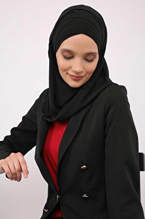 Klasik Tasarım Çapraz Dikim Pratik Şifon Şal,CPS-15,CPS-15