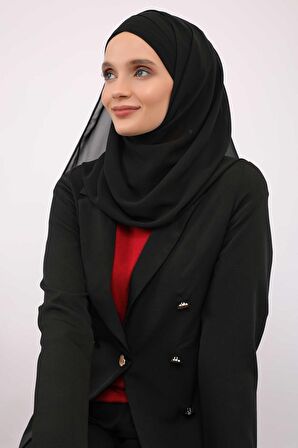 Klasik Tasarım Çapraz Dikim Pratik Şifon Şal,CPS-15,CPS-15