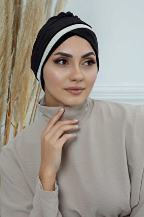 Çift Renkli Kadife Bone,B-23K