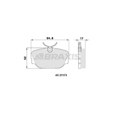 Bmw Fren Balatası On Bmw E30 81>93 - Braxıs Aa0319