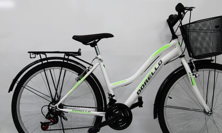 26 JANT BİSİKLET BEYAZ YEŞİL MODEL SEPETLİ ÇAMURLUKLU MODEL 2650 beyaz - Renk: Beyaz
