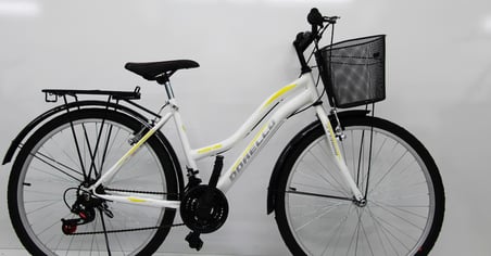 Beyaz Bisiklet 26 Jant 2650 Model 2650 MODEL BEYAZ SEPETLİ BEYAZ SARI - Renk: Beyaz - Sarı