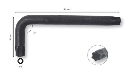 Ceta Form T45 Torx Allen (Alyan) Anahtar