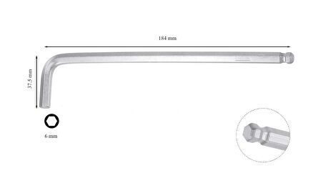 Ceta Form 6 mm L Topbaş Allen (Alyan) Anahtar