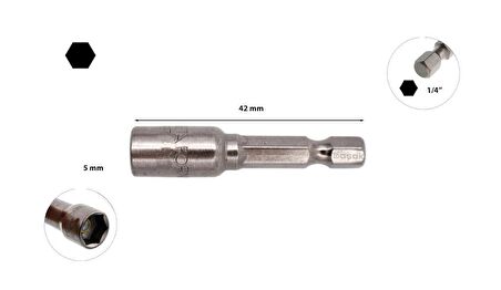 Ceta Form 5 x 42 mm Manyetik Lokma BT/0542