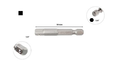 Ceta Lokma Adaptörü 1/4" - 1/4" x 50mm BT/7015