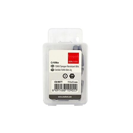 Ceta Form T15 x 25 mm Delikli Torx Bits Uç CB/807T