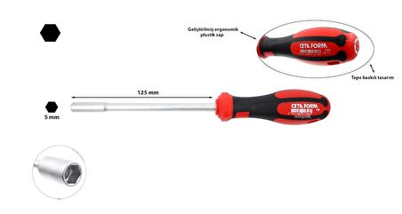 Ceta Form 5 mm Lokma Tornavida F20-050-125
