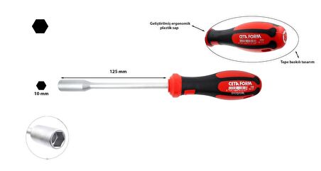 Ceta Form 10 mm Lokma Tornavida F20-100-125