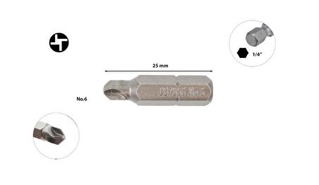 Ceta Form Torq-Set Uçlu No 6 x 25 mm Bits CB/866