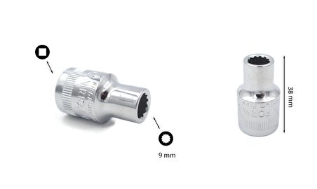 Ceta Form 9 mm 1/2” 12 Köşe Yıldız Lokma Anahtar C22-B09
