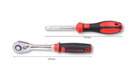 Ceta Form 61 Parça 1/4” Lokma Takımı Plastik Çantalı C00-61PH2 
