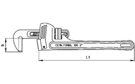 Ceta Form I06-36-2 Ağır Sanayi Tipi Boru Anahtarı 36"