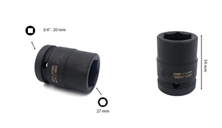 Ceta Form 27 mm 3/4” 6 Köşe Havalı Lokma Anahtar C72-H27
