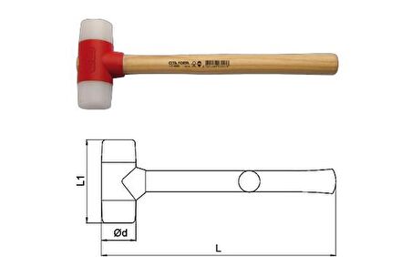 Ceta Form L12-50 Plastik Saplı Çekiç 895gr