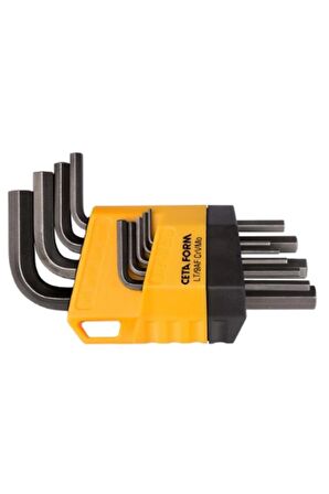 Form Lt/9af Inch L Allen Anahtar Takımı Kısa Tip 9 Parça