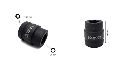 Ceta Form 24 mm 1” 6 Köşe Havalı Lokma Anahtar C82-H24