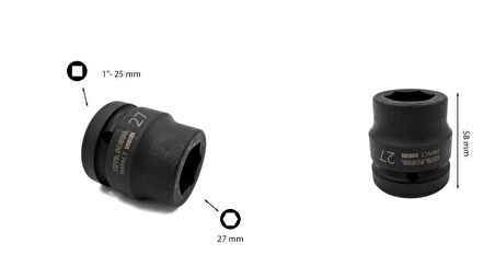 Ceta Form 27 mm 1” 6 Köşe Havalı Lokma Anahtar C82-H27
