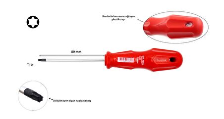 Ceta Form T10 x 80 mm Torx Tornavida 4400/T10M
