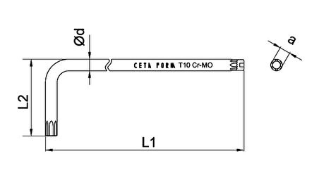 Ceta Form T15 L Uzun Torx Allen (Alyan) Anahtar