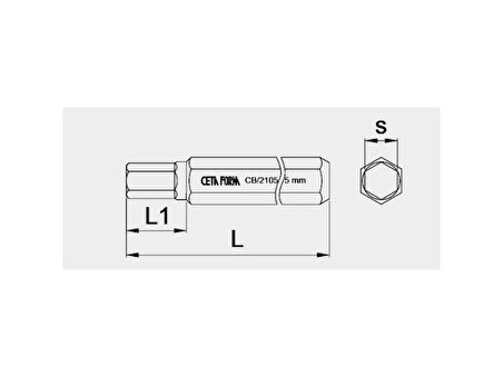 Ceta Form H10 7 x 75mm Allen Bits Uç CB/2107G