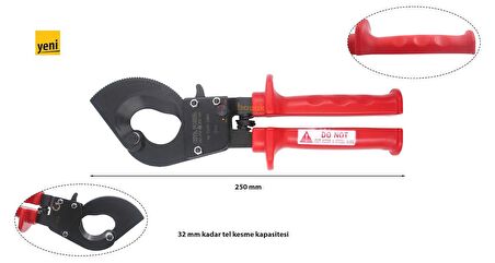 Ceta Form 250 mm Cırcırlı Kablo Kesici E62-250