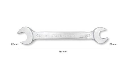 Ceta Form 20 x 22 mm Açık Ağız Anahtar B10-2022