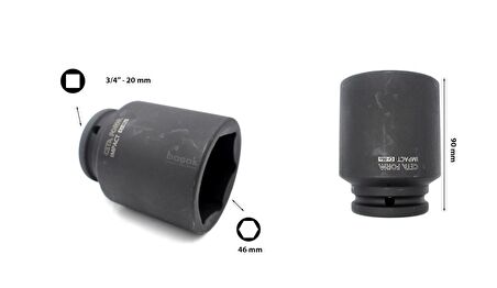 Ceta Form 46 mm Havalı Derin Lokma Anahtar C74-H46