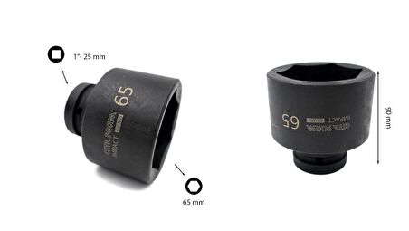 Ceta Form 65 mm 1” 6 Köşe Havalı Lokma Anahtar C82-H65