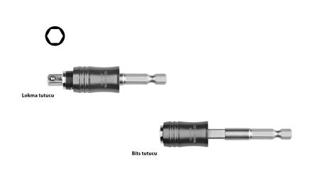 Ceta Form 1/4"  Lokma Adaptörlü Bits Tutucu CETA/BT/01DUO