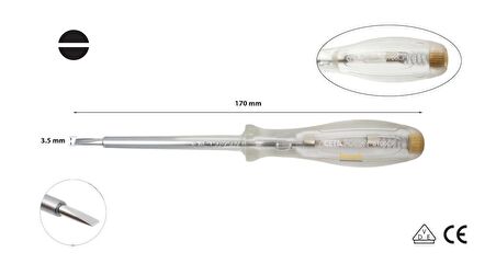 Ceta Form VDE Onaylı Kontrol Kalemi 170 mm 6106CP 