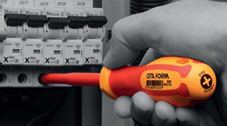 Ceta Form 5.5 mm 1000 Volt VDE İzoleli Düz Tornavida G07-055-125