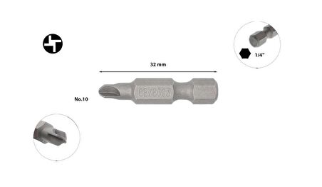 Ceta Form Torq-Set Uçlu Bits No 10 x 32mm CB/860310