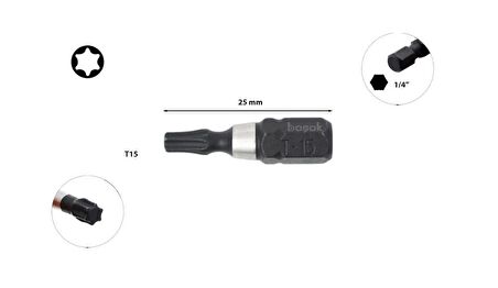 Ceta Form T15 x 25 mm Darbeli Torx Bits Uç CB/807TM