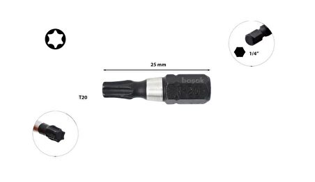 Ceta Form T20 x 25 mm Darbeli Torx Bits Uç CB/808TM