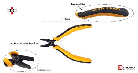Ceta Form 130 mm Elektronikçi Kombine Pense H22-130